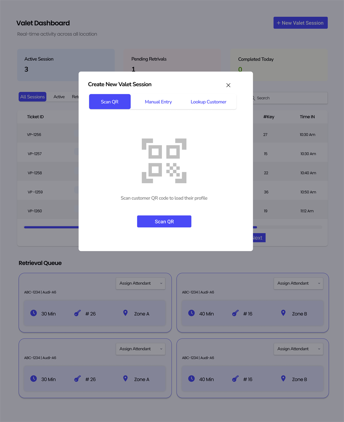 TapToPark operator dashboard view 4