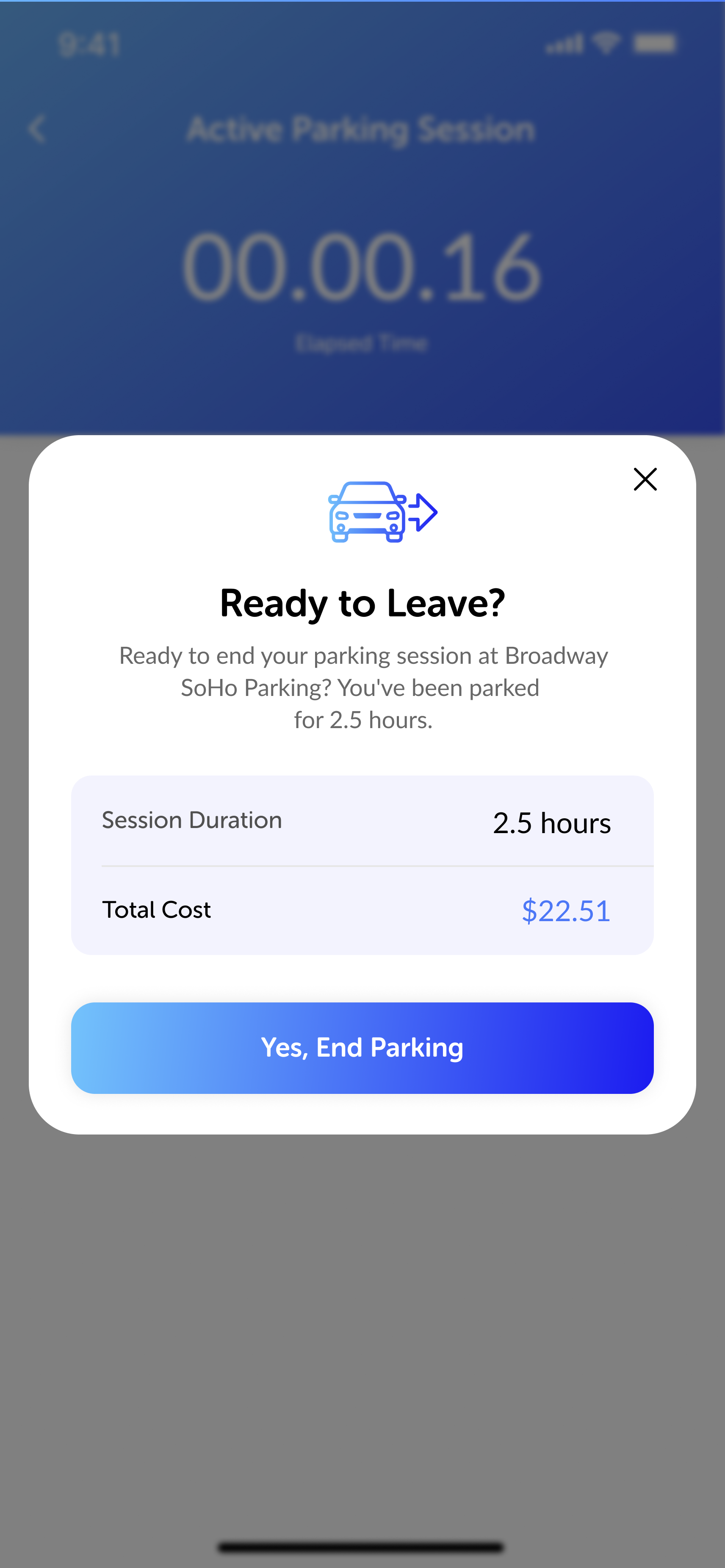 TapToPark operator phone view 3