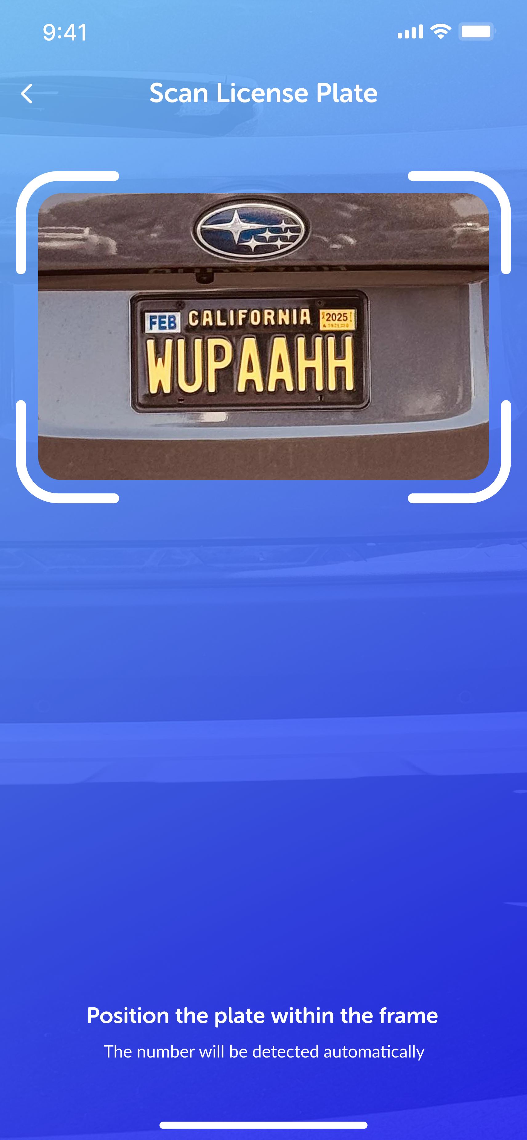 TapToPark driver app screen 2